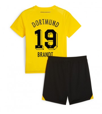 Borussia Dortmund Julian Brandt #19 Hemmaställ Barn 2023-24 Kortärmad (+ Korta byxor)